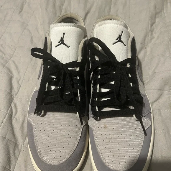 Jordan Low-Top Sneakers in Gray, Black & White - Picture 1 of 6